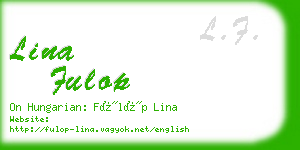 lina fulop business card