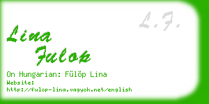 lina fulop business card